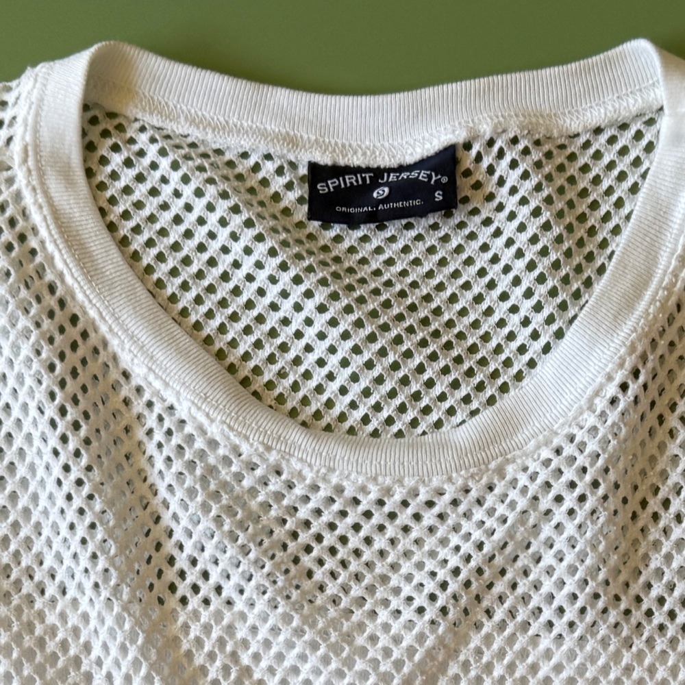 Spirit Jersey White Mesh Crop Top